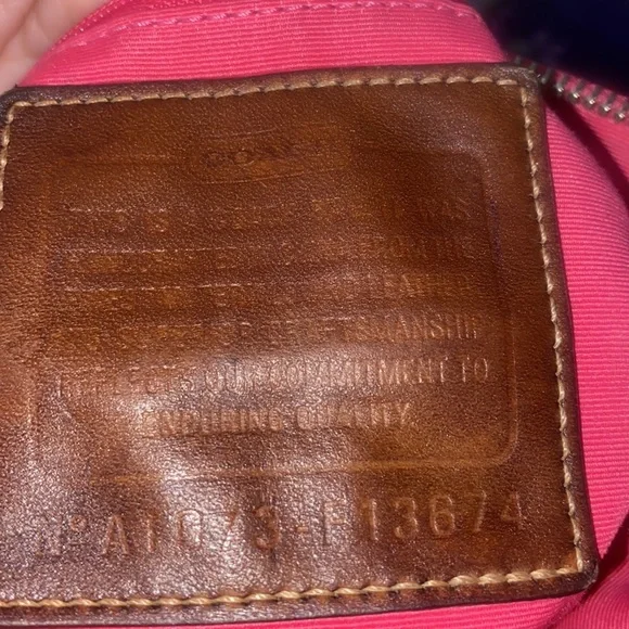 SOLD Coach F13674 Signature Stripe Bag - Picture 5 of 6